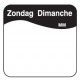 Vol. oplosbare sticker zondag 25 mm 500/rol (1 stuks)