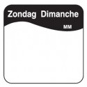 Vol. oplosbare sticker zondag 25 mm 500/rol (per 1 stuks)