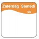 Eenv. verwijderb. sticker zaterdag 25 mm 1000/rol (1 stuks)