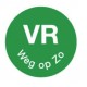 Perm. sticker 'vr weg op zo' 19 mm 1000/rol (1 stuks)