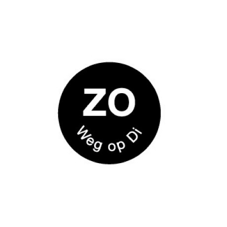 Perm. sticker 'zo weg op di' 19 mm 1000/rol (1 stuks)