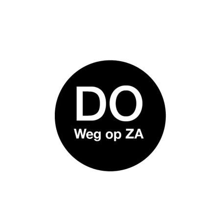 Afwasb. sticker 'do weg op za' 19 mm 500/rol (1 stuks)