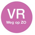 Afwasb. sticker 'vr weg op zo' 19 mm 500/rol (per 1 stuks)