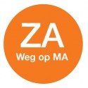 Afwasb. sticker 'za weg op ma' 19 mm 500/rol (per 1 stuks)