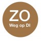 Afwasb. sticker 'zo weg op di' 19 mm 500/rol (1 stuks)