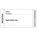 Afwasbare sticker magazijn 250/rol (per 1 stuks)