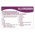 Multi allergenensticker makk. verwijderb. 500/rol (per 1 stuks)