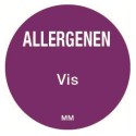 Allergie vis sticker rond 25 mm 1000/rol (per 1 stuks)