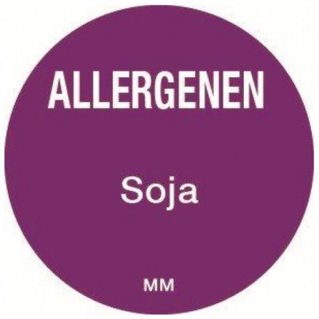 Allergie soja sticker rond 25 mm 1000/rol (1 stuks)