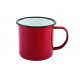 Emaille mok rood 360 ml (12 stuks)