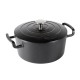 Emaille gietijzeren cocotte rond zwart 5L. (1 stuks)