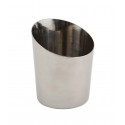 RVS friet/presentatiebakje glad schuin 9,5cm 450ml (per 1 stuks)