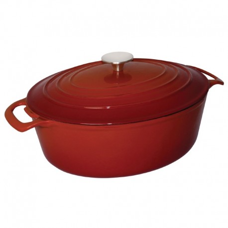 Vogue ovale braadpan 6ltr rood