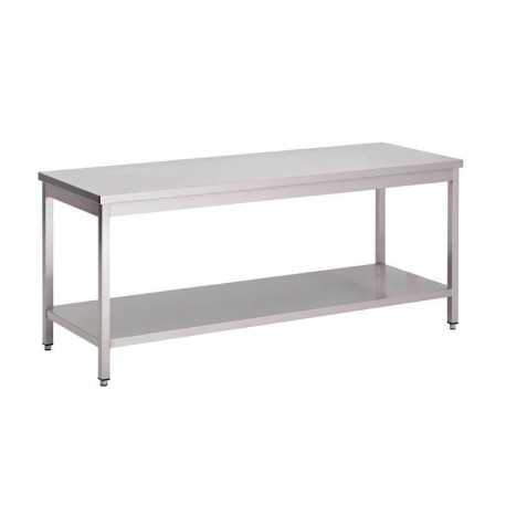 Gastro M RVS werktafel met onderblad 85x160x70cm