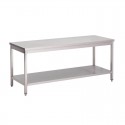 Gastro M RVS werktafel met onderblad 85x160x70cm