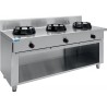 SARO Wok-gasbrander met open onderbouw model CC / 03