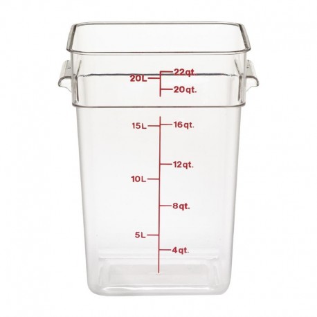 Cambro Camsquare vierkante polycarbonaat voedseldoos 20,8ltr