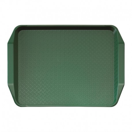 Cambro polypropyleen fastfood dienblad met handvatten groen 43x30cm