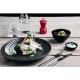 Kristallon Fusion melamine rijstkommen zwart 11,4cm (6 stuks)