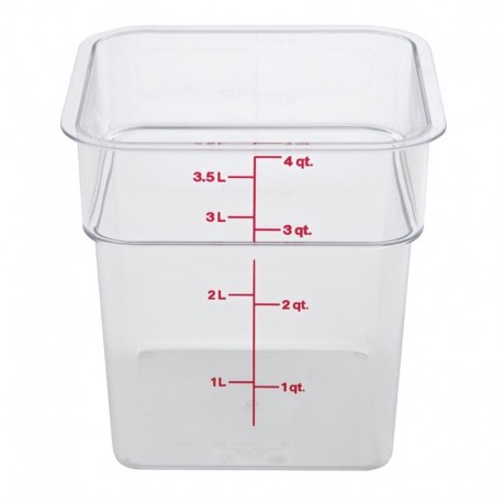 Cambro Camsquare vierkante polycarbonaat voedseldoos 3,8ltr