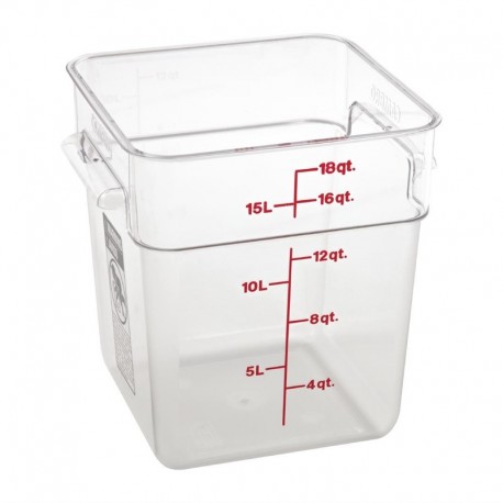 Cambro Camsquare vierkante polycarbonaat voedseldoos 17,2ltr