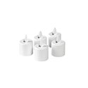 LED set Moving Flame, herlaadbaar, warm white, 5 pcs, spare part 38 x Ø 36 mm 25 u White