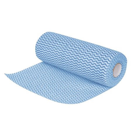 Non-woven Schoonmaakdoekjes 25 x 33 cm Blauw (100 stuks op rol)