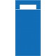 Pochetto / Bestekzakje Royal Blue met wit servet (Doos: 500 stuks)