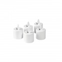 Moving Flame, herlaadbaar, warm white, 5 pcs, spare part 38 x Ø 36 mm 25 u White