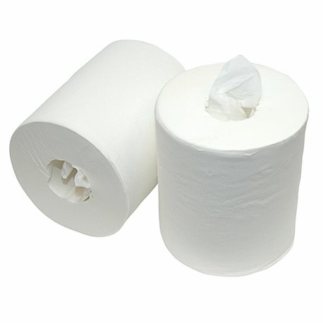 Midi-Centerfeedroll coreless, Cellulose 1 laags, 300 meter - 6 rol per doos